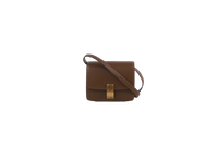 CELINE CLASSIC BOX BAG BROWN SMALL