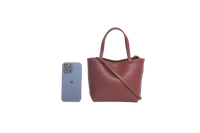 THE ROW SMALL PARK TOTE COGNAC LEATHER W/STRAP