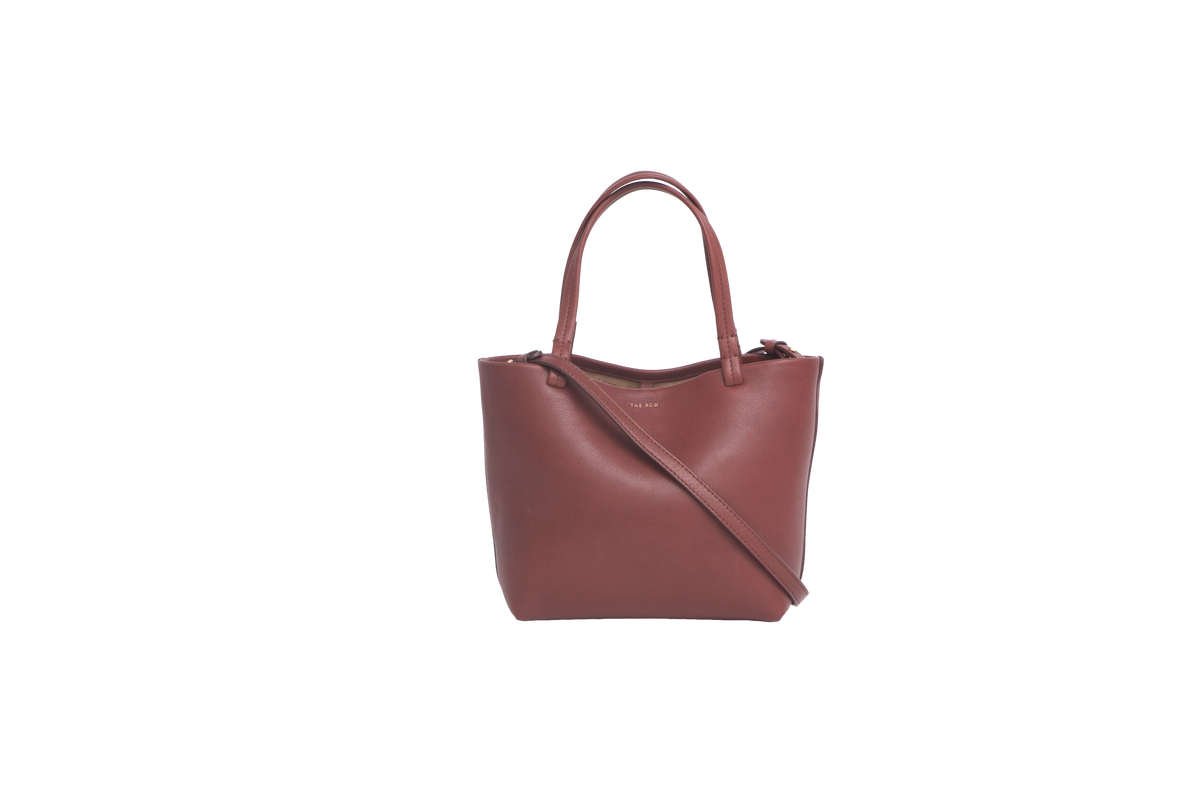 THE ROW SMALL PARK TOTE COGNAC LEATHER W/STRAP