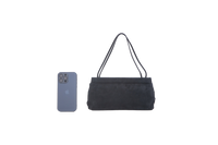 THE ROW ABBY SMALL SUEDE SHOULDER DARK NAVY
