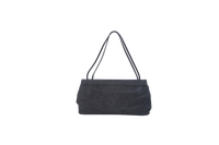 THE ROW ABBY SMALL SUEDE SHOULDER DARK NAVY