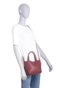 THE ROW SMALL PARK TOTE COGNAC LEATHER W/STRAP