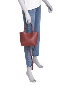THE ROW SMALL PARK TOTE COGNAC LEATHER W/STRAP