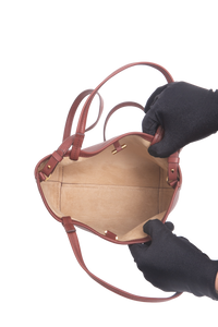 THE ROW SMALL PARK TOTE COGNAC LEATHER W/STRAP