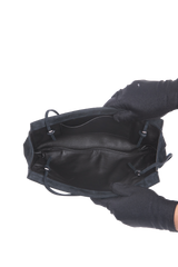 THE ROW ABBY SMALL SUEDE SHOULDER DARK NAVY