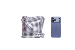 PACO RABANNE PIXEL MINI SHOULDER BAG SILVER