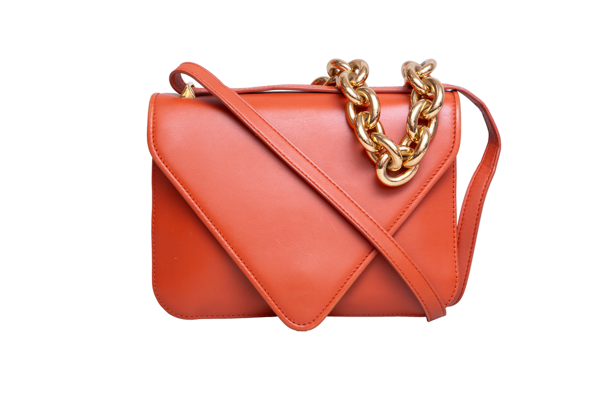 BOTTEGA MOUNT ENVELOPE CROSSBODY ORANGE