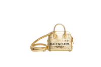BALENCIAGA METALLIC GOLD CROC MINI VILLE