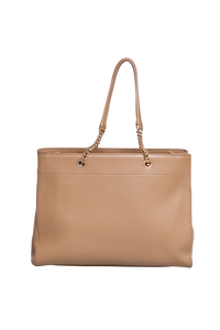 FERRAGAMO VARA BOW DOUBLE HANDLE TOTE BEIGE