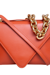 BOTTEGA MOUNT ENVELOPE CROSSBODY ORANGE