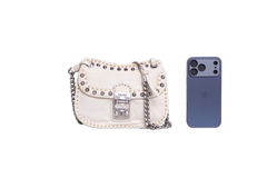 MIU MIU STUDDED NAPPA BORCHIE TALCO