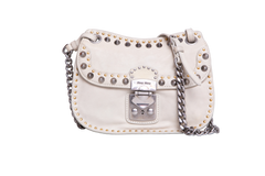 MIU MIU STUDDED NAPPA BORCHIE TALCO