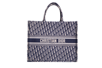 DIOR BOOK TOTE CANVAS OBLIQUE NAVY