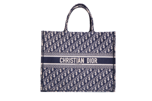 DIOR BOOK TOTE CANVAS OBLIQUE NAVY