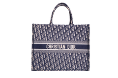 DIOR BOOK TOTE CANVAS OBLIQUE NAVY