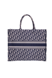 DIOR BOOK TOTE CANVAS OBLIQUE NAVY