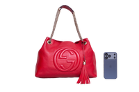 GUCCI SOHO CHAIN TOTE RED