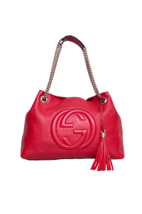 GUCCI SOHO CHAIN TOTE RED