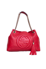 GUCCI SOHO CHAIN TOTE RED