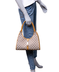GUCCI JACKIE VINTAGE GG CANVAS SHOULDER