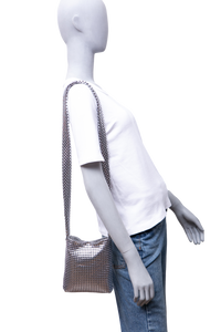 PACO RABANNE PIXEL MINI SHOULDER BAG SILVER