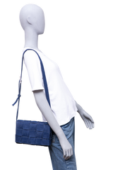BOTTEGA CASSETTE INTRECCIATO DENIM BLUE