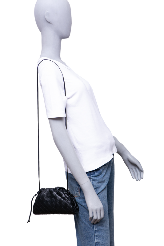 BOTTEGA MINI POUCH INTRECCIATO BLACK