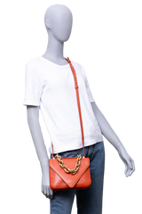 BOTTEGA MOUNT ENVELOPE CROSSBODY ORANGE