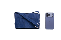 BOTTEGA CASSETTE INTRECCIATO DENIM BLUE