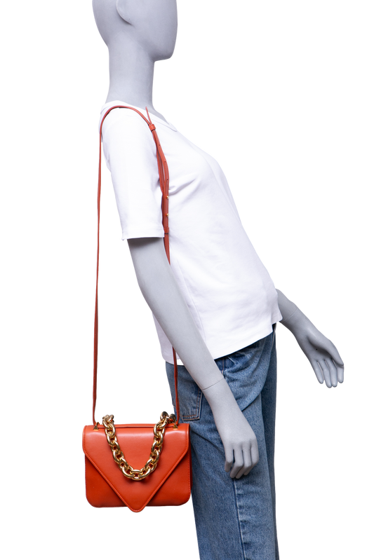 BOTTEGA MOUNT ENVELOPE CROSSBODY ORANGE