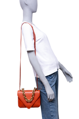 BOTTEGA MOUNT ENVELOPE CROSSBODY ORANGE