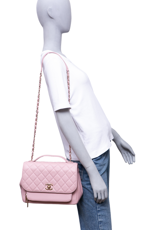 CHANEL BUSINESS AFFINITY CAVIAR LIGHT PINK