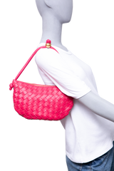 BOTTEGA POUCH TURN SMALL INTRECCIATO PINK