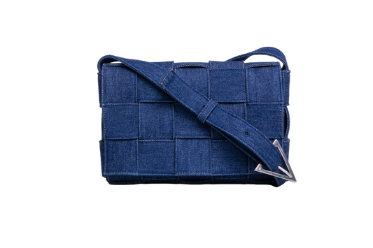 BOTTEGA CASSETTE INTRECCIATO DENIM BLUE