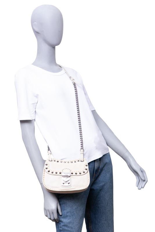 MIU MIU STUDDED NAPPA BORCHIE TALCO