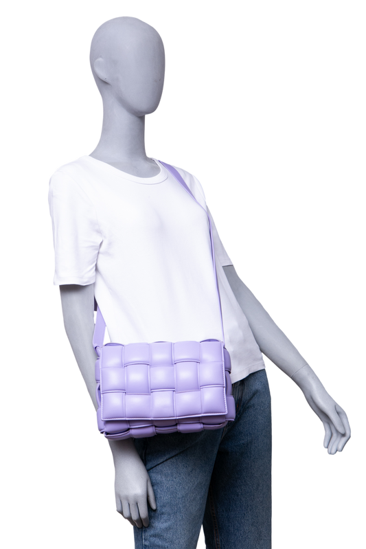 BOTTEGA PADDED CASSETTE LEATHER LILAC