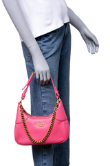 GUCCI APHRODITE SMALL SHOULDER BAG LEATHER PINK
