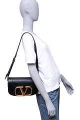 VALENTINO SUPERVEE VLOGO LEATHER BLACK