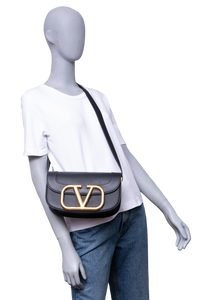 VALENTINO SUPERVEE VLOGO LEATHER BLACK