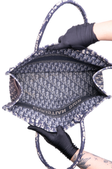DIOR BOOK TOTE CANVAS OBLIQUE NAVY