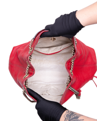 GUCCI SOHO CHAIN TOTE RED
