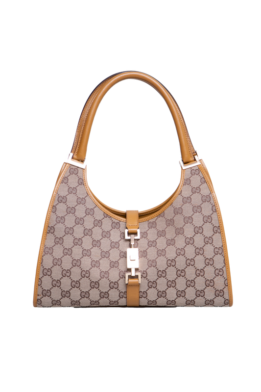 GUCCI JACKIE VINTAGE GG CANVAS SHOULDER