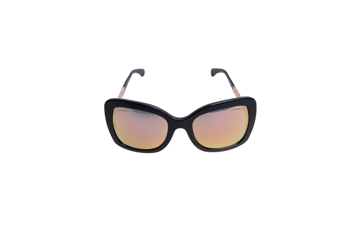 CHANEL BUTTERFLY SPRING ACETATE BLACK/ROSE GOLD