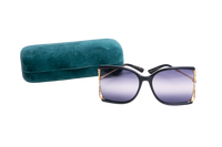 GUCCI SQUARE GG LOGO ACETATE BLACK
