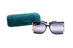 GUCCI SQUARE GG LOGO ACETATE BLACK