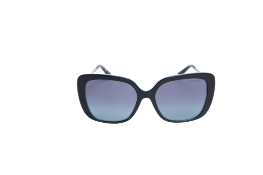 TIFFANY SQUARE OVERSIZED ROD TEXTURED BLACK BLUE GRADIENT