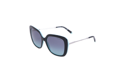 TIFFANY SQUARE OVERSIZED ROD TEXTURED BLACK BLUE GRADIENT