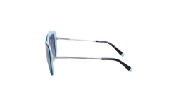 TIFFANY SQUARE OVERSIZED ROD TEXTURED BLACK BLUE GRADIENT