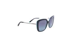 TIFFANY SQUARE OVERSIZED ROD TEXTURED BLACK BLUE GRADIENT