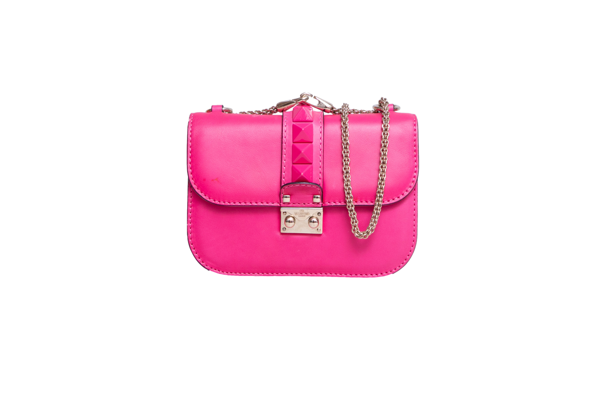 VALENTINO GLAM LOCK SMALL PINK